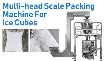 Multihead weigher packing machine for ice cubes | Efficient ice packaging machine from China