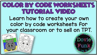 Making Color by Code Worksheets