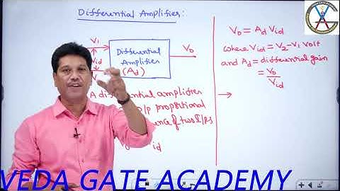 Analog Class 38 (Introduction to Operational Amplifier) by Gurumurthy Sir @ VEDA GATE ACADEMY
