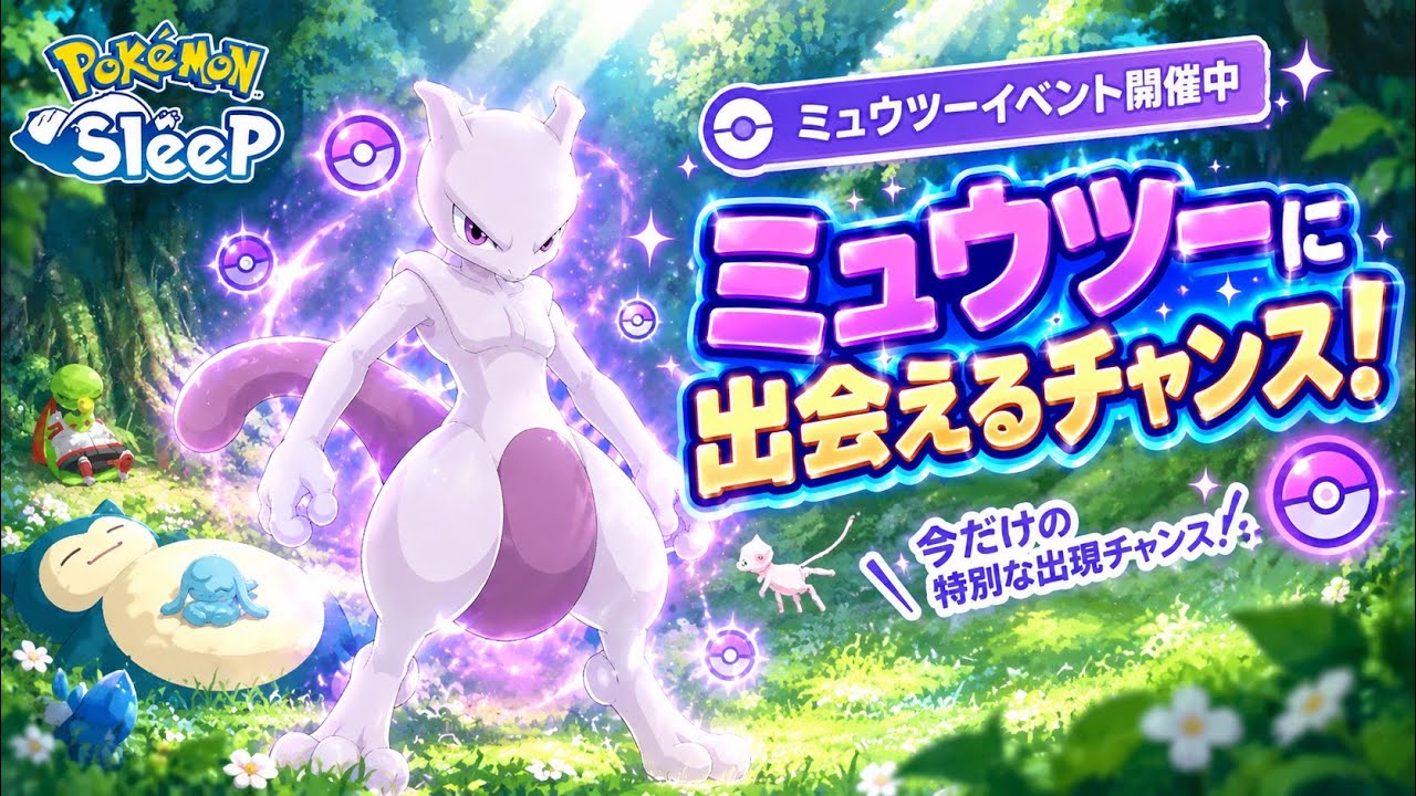Pokémon Sleep] Mewtwo event underway! ✨A special chance to