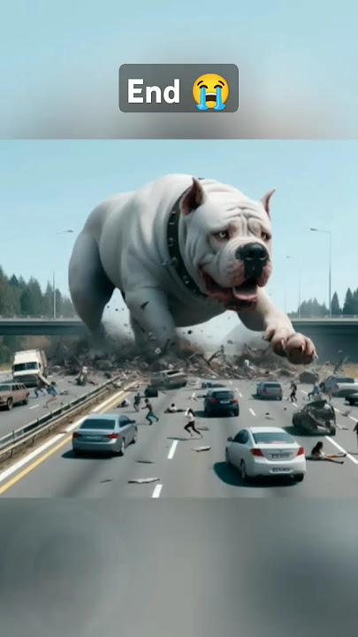 BullDog 🐶 Horrible scene ao the road. #shorts #pets #petlover #pet #aidogs #ai #sadstory #viralshort