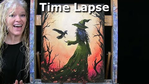 HALLOWEEN! Leer tekenen en schilderen met acrylverf. KRAAI MET EEN HEKS - Beginnershandleiding - ...