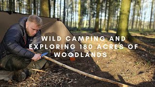 Venturing Into the Wilderness: Wild Camping and Exploring 180 Acres of Woodland #survival #nature