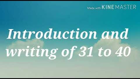 Std :  1.Sub : Maths. Introduction and writing of 21 to 30 and 31 to 40