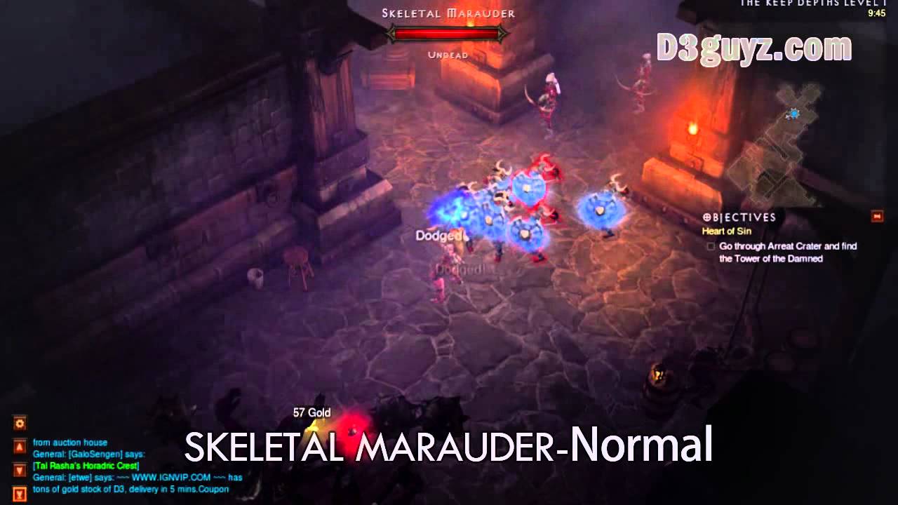 Diablo3 Monster Skeletal Marauder Normal Youtube