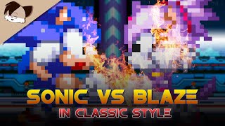 Sonic Rush - Sonic VS Blaze in CLASSIC style [Animation]