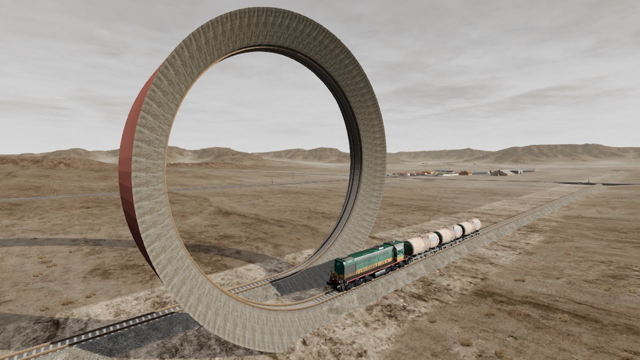 Trains vs Vertical Loop Crashes 003 | BeamNG.Drive | BeamNG High Speed