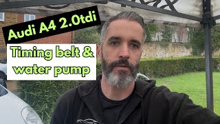 Audi A4 2.0tdi CNHC Timing belt & water pump replacement!