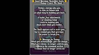 Morning card ..what you need to be careful of #tarot #tarotcaards #tarotjournal #majorarcana