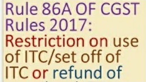 RULE 86A GST