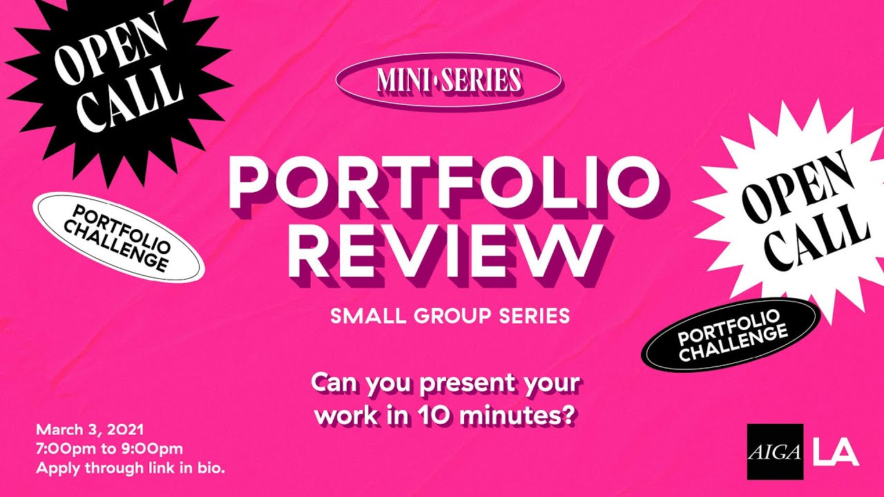 AIGA LA 2021 | Portfolio Mini Review Series - YouTube