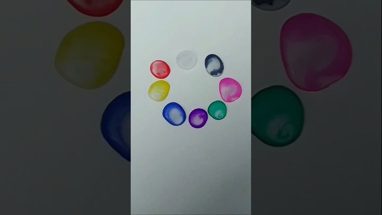 ll🎨Colours mixing 🔴🟡🔵🟣or⚫⚪