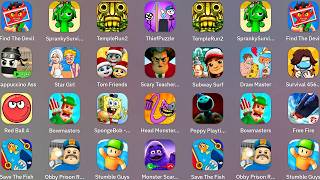 757. DrawMaster,Bowmasters,Save The Fish,Find The Devil,Spongebob,SubwaySurf,Spranky Survival,ThiefP screenshot 1