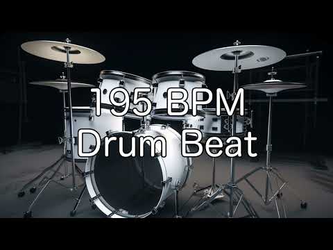 Drum Beat 195 bpm - Groove Drum Track 195 BPM Punk Rock | Batería 195 BPM Punk Rock