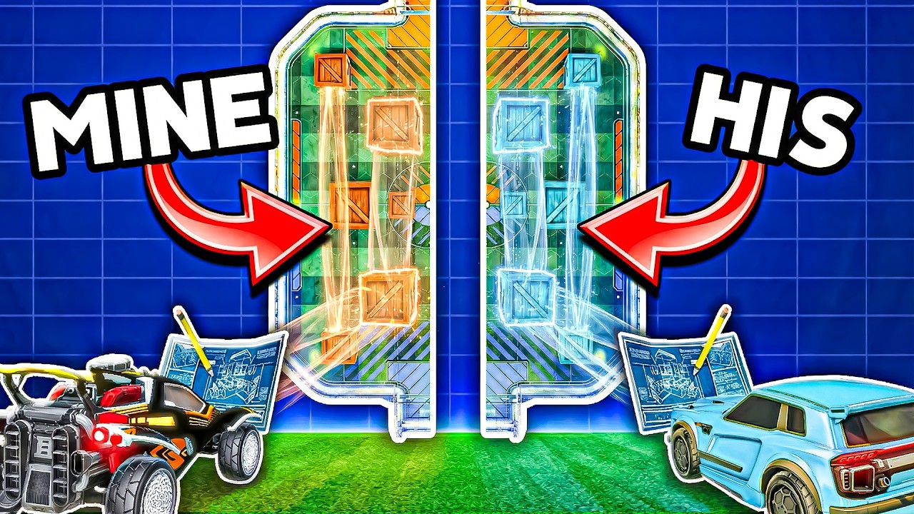 Rocket League, but we each build HALF of the field