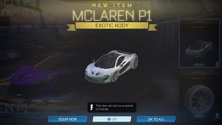 Buying The New McLaren P1 In Rocket League!!😍😍😍