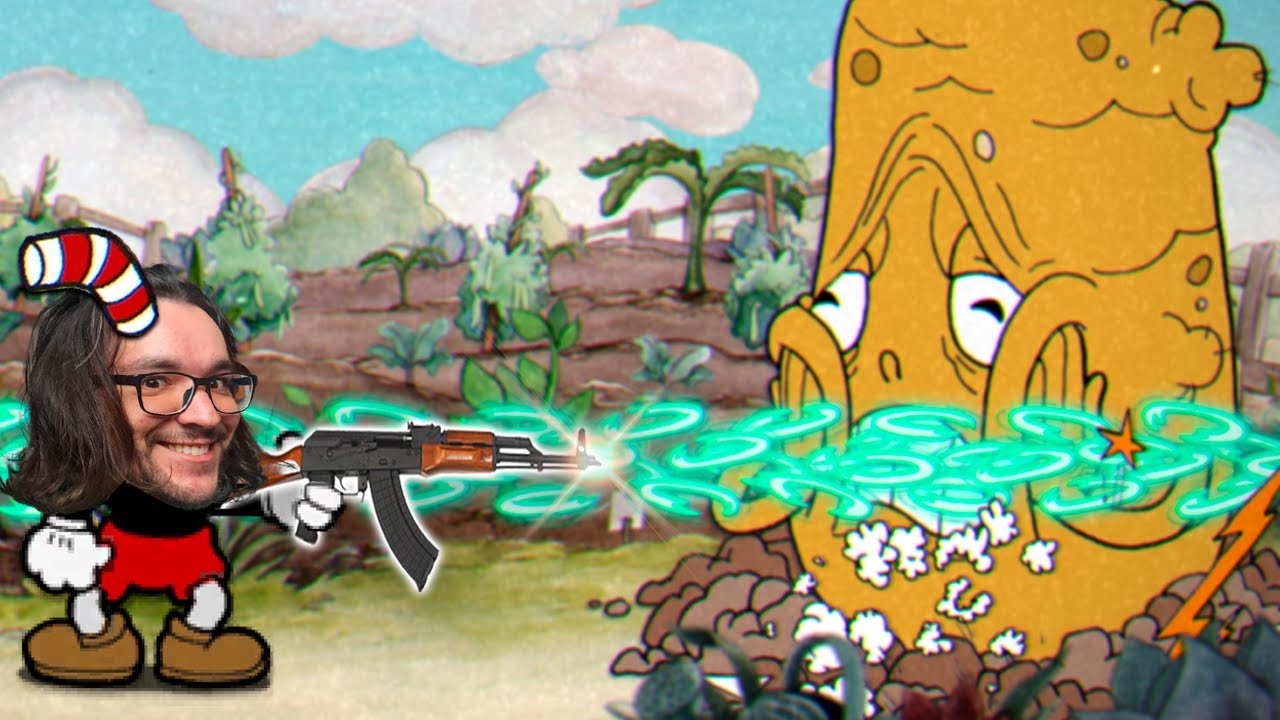 Cuphead com uma METRALHADORA É INSANO!