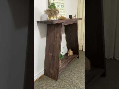 Console table angled leg #consoletable #woodworking - YouTube