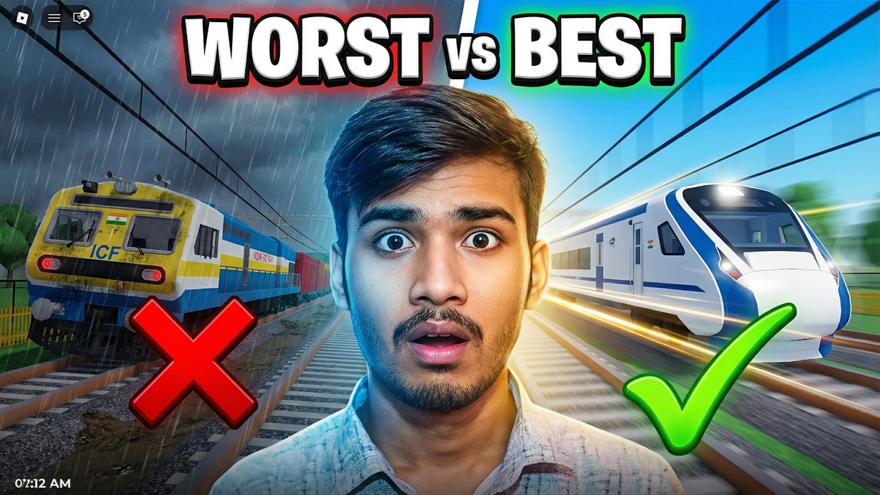 Worst Train vs Best Train Journey Challenge in Epic Rails of India ...