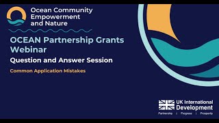OCEAN - R2 - Partnership Grants - Common Mistakes