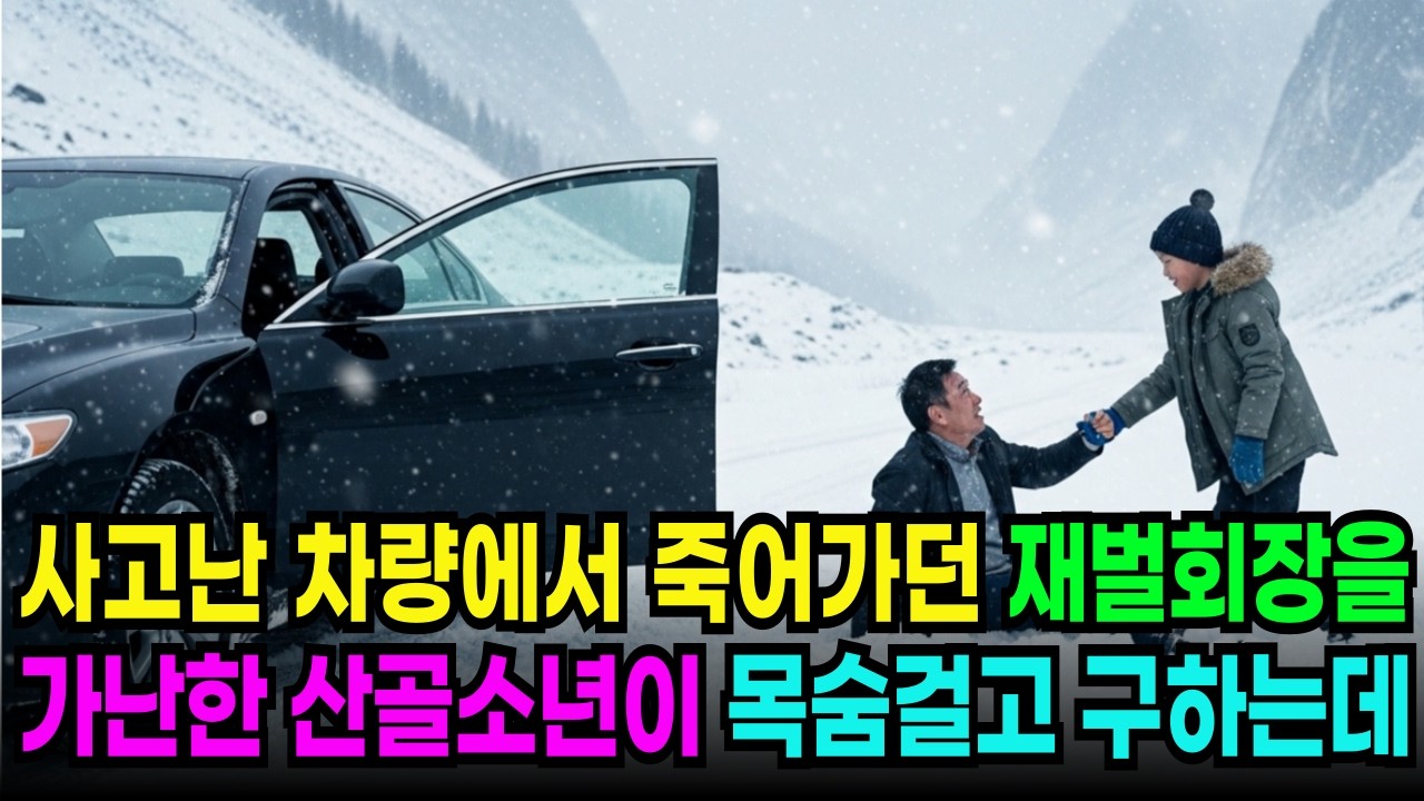 가난한 산골 소년이 사고난 차량에서 죽어가던 백만장자 재벌 회장을 목숨걸고 구하는데 ㅣ노후사연ㅣ감동사연ㅣ사연라디오ㅣ오디오북ㅣ인생사연ㅣ