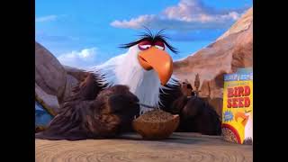 Mighty Eagle eat cereal