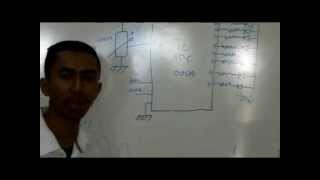 RANGKAIAN VOLTMETER MICROCONTROLLER,ADC 0804,SHIFT REGISTER 74HC164 DAN 74HC165