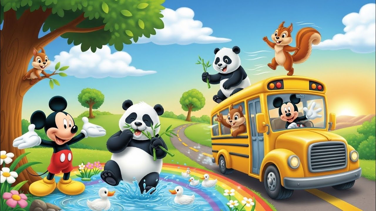 Mick, Panda & the Yellow Bus Adventure – Fun Kids Story!