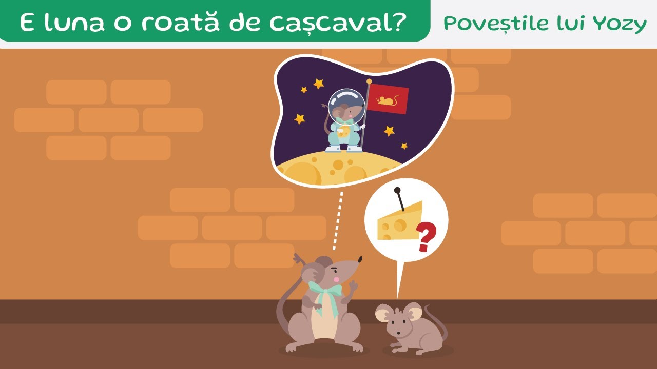 E luna o roată de cașcaval? - poveste cu o șoricică isteață și cu multe întrebări despre spațiu.