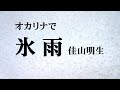 オカリナで「氷雨」(歌詞付き)佳山明生