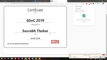 Blockchain verified certification