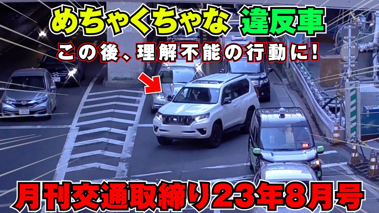 【再・月刊交通取締り2023年8月号】白バイ隊員の目の前で漢の黄色線跨ぎナナメ停め！？レンタカーで都心に出て来た田舎者、駐禁に1秒間に合わず逆ギレ抗議！？台風も吹き飛ぶこんなヤツに免許持たせるな！他