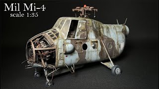 Mil Mi-4 - 1:35 Weathered Soviet Helicopter - modify  and paint