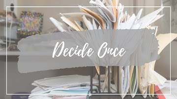 The Lazy Genius Series | Decide Once