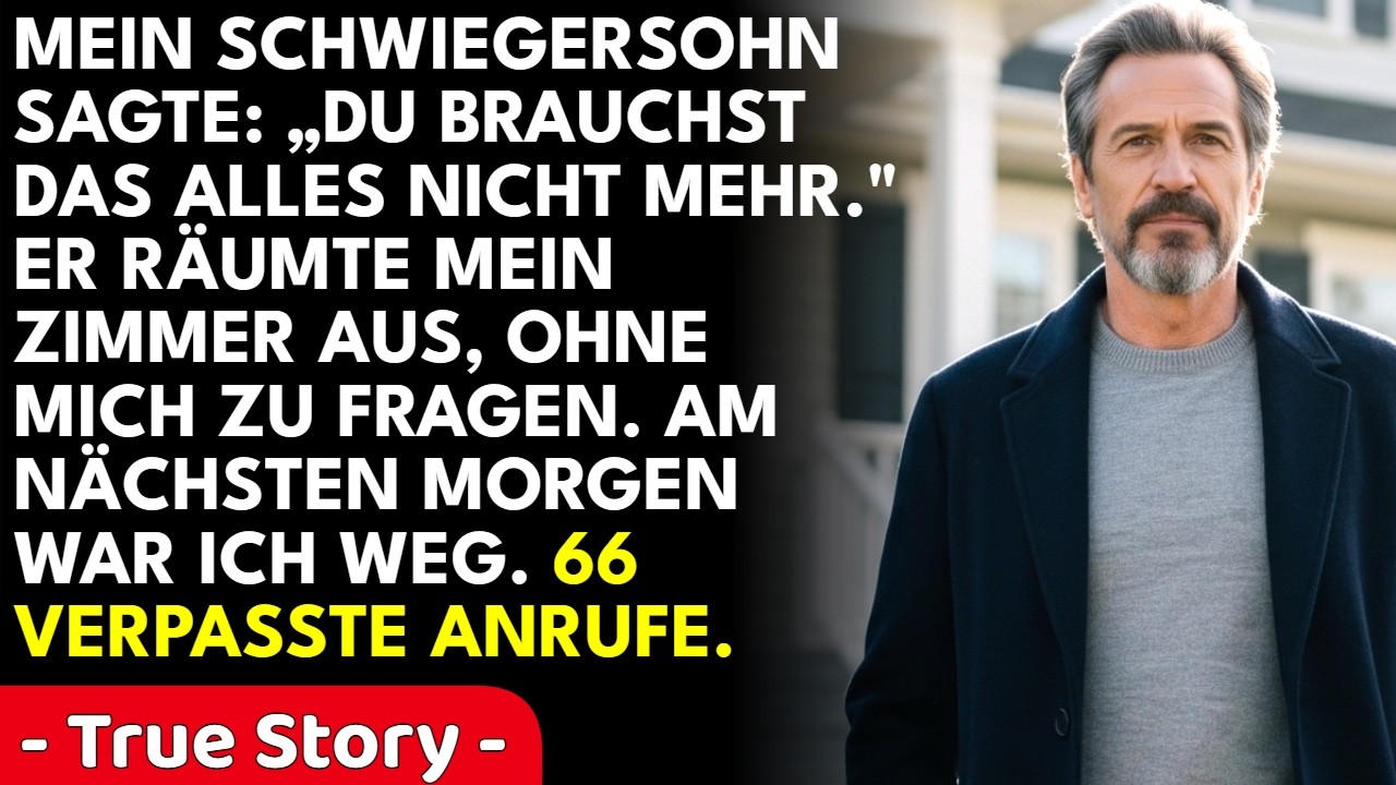 Ich stand in meinem eigenen Wohnzimmer und sah, wie mein Schwiegersohn meine Bücherregale abbaute. „Du brauchst das alles nicht mehr, Vater“, sagte er lächelnd. „Du schläfst doch eh nur noch...