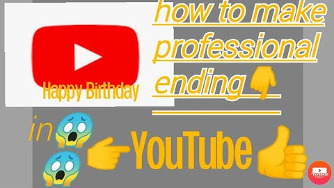 How to make cool outro/End screen template in android