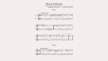 Menuet & Bourrée From Music for the Royal Fireworks Arranged for Flute Duet