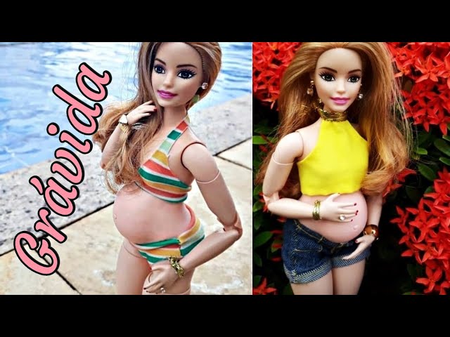 O bebê da Barbie está para chegar! Boneca Barbie grávida vai para o  hospital! Vídeos para meninas 