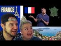 Americans react to france geography now france  couple reaction