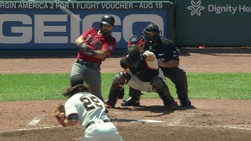 ARI@SF: Descalso flares an RBI single to right field