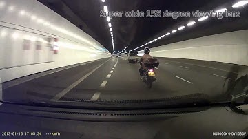 Tunnel scene recorded with BlackVue DR500GW-HD