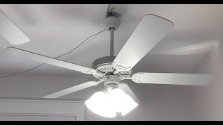 52" Home Depot Trice Ceiling Fan With Hampton Bay Gazelle Light Kit.