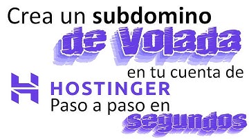 Cómo crear un subdominio en HOSTINGER ¡en menos de UN MINUTO! | Tutorial paso a paso 2025