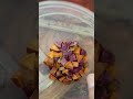 #mealprep Cubed sweet potatoes (conventional and Japanese) in the toaster oven. Part 1