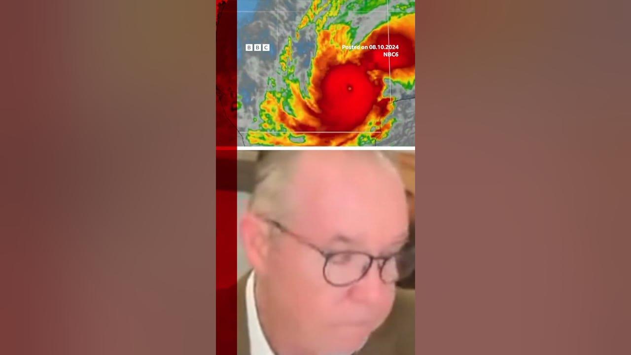 Meteorologist gets emotional giving Hurricane Milton update. #Florida #BBCNews
