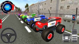 Monster Truck Police Car Racing Stunts 3D - Impossible Car Mega Ramp Simulator - Android GamePlay #1 screenshot 2