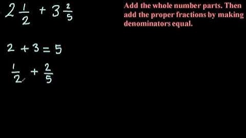 Adding Mixed Numbers