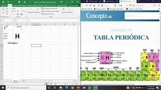 Tabla periódica en excel TIC II