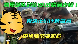 高原部队列装191式精确步枪！模块化设计精度高，更换弹鼓变机枪