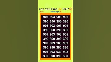 "930 khojo 😛 can you logic in 5 second 🕐 #youtube #shorts #puzzle #video